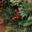 60cm Christmas Wreath with LED Lights Pine Cones Red Berries Green