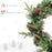 60cm Christmas Wreath with LED Lights Pine Cones Red Berries Green