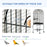 Large Parrot Bird Cage Aviary Budgies Finch Cockatiel Birds Stand Feeding Station Stand w/ Wheels 51L x 51W x 153H cm