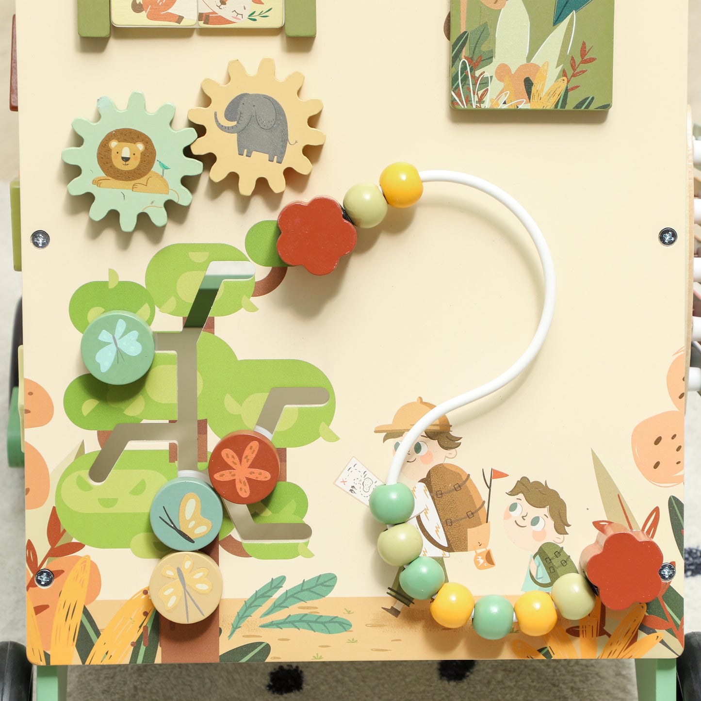 Wooden Baby Walker with Speed Control, Montessori-Inspired Centre