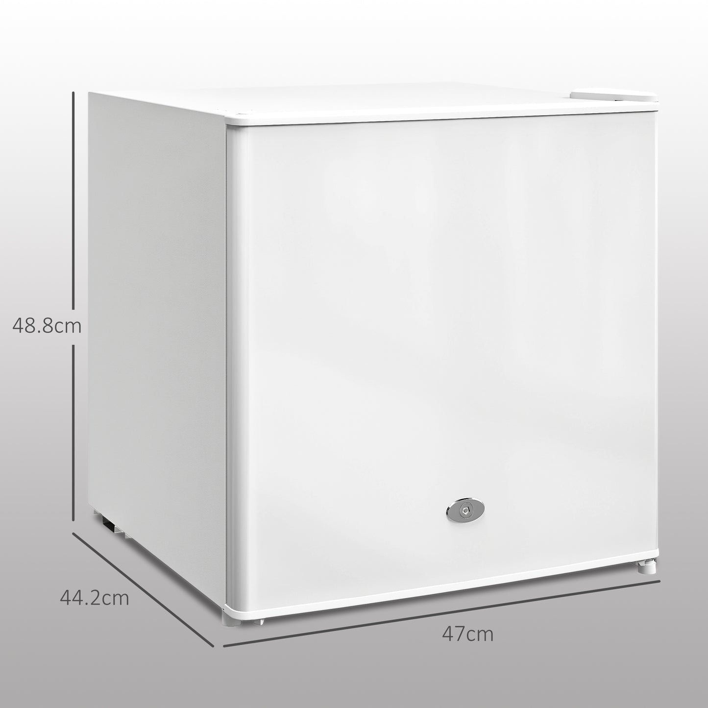 35L Tabletop Freezer with Removable Wire Shelf and Two Keys, White