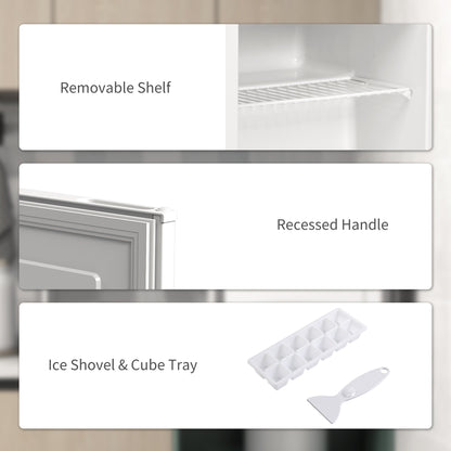 35L Tabletop Freezer with Removable Wire Shelf and Two Keys, White