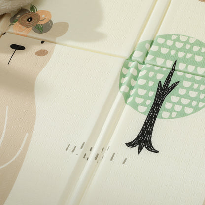 Baby Play Mat, Double Sided Crawling Mat, Animal Theme