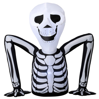 Inflatable Ground Crawling Skeleton with Built-in LED Lights