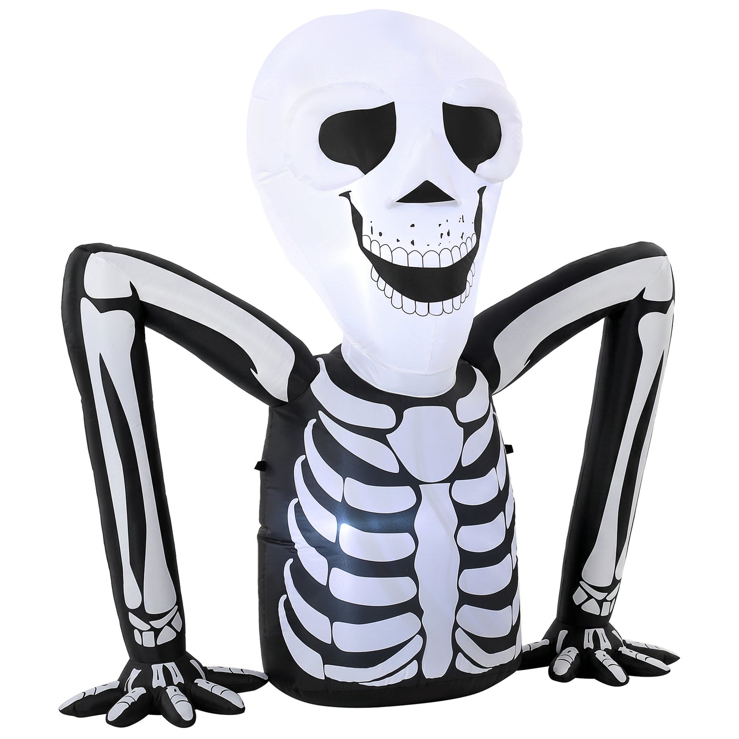 Inflatable Ground Crawling Skeleton with Built-in LED Lights