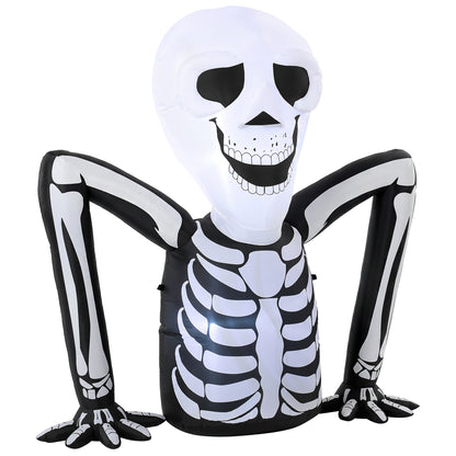 Inflatable Ground Crawling Skeleton with Built-in LED Lights