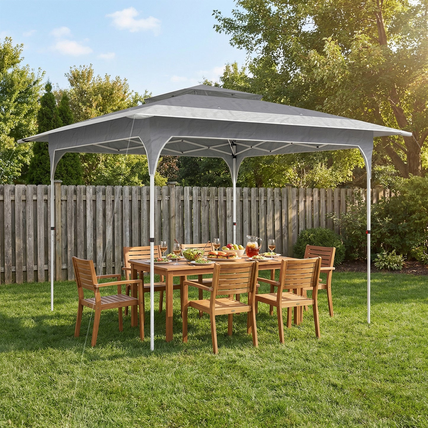 3.5 x 3.5 m Pop Up Gazebo, UPF50+ One-Touch Party Tent, Dark Grey