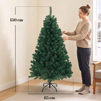 Artificial Christmas Tree with Hinged Design, 150cm Fir Tree