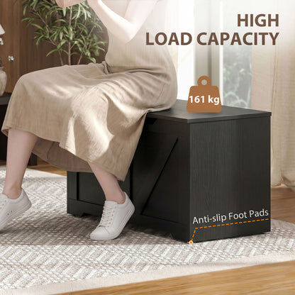 Storage Trunk for Living Room, with Safety Hinge, 80cm, Black