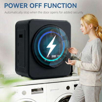 800W Compact Dryer Machine, 4 kg Small Vented Tumble Dryer, Black
