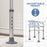 Aluminium Shower Stool for Elderly Disabled Non-Slip Bath Stool Blue