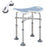 Aluminium Shower Stool for Elderly Disabled Non-Slip Bath Stool Blue