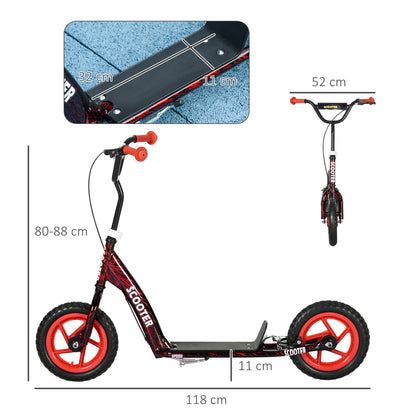 Kids Scooter with Adjustable Handlebar, Kick Scooter, Red