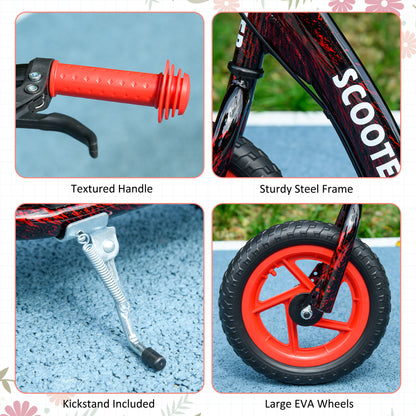 Kids Scooter with Adjustable Handlebar, Kick Scooter, Red