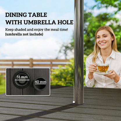 5 Pieces Outdoor Dining Set for 4, Patio Furniture Set, Dark Grey