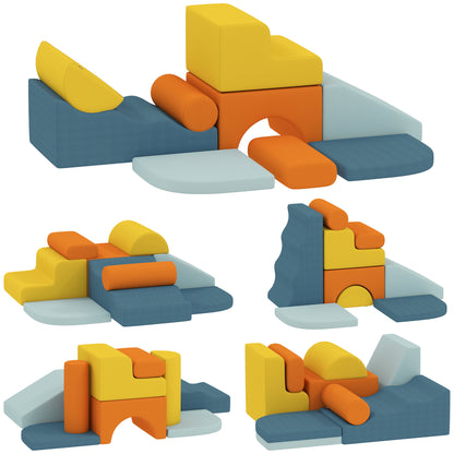 9-Piece Soft Play Set with Detachable Cover for Kids Motor Skills