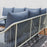 6 Piece Garden Furniture Set Garden Sofa with Cushions, Light Grey