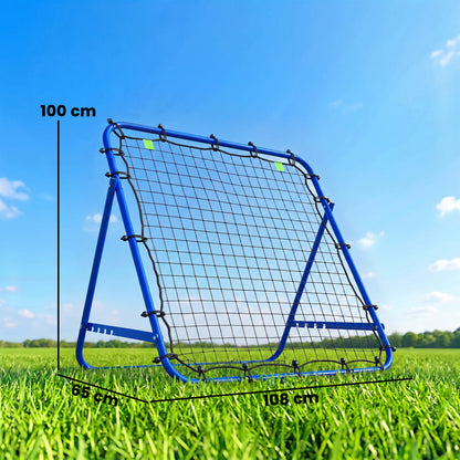 Rebounder Net Adults Football Training Aid Adjustable Blue