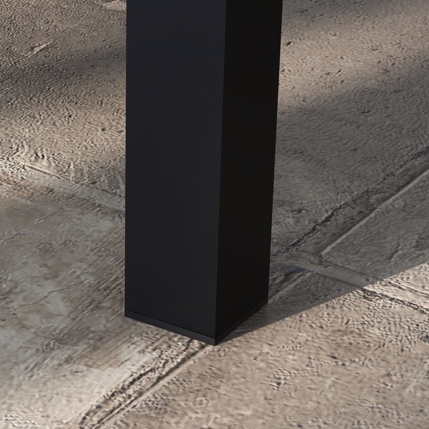 Aluminium Outdoor Coffee Table Patio Table, Black