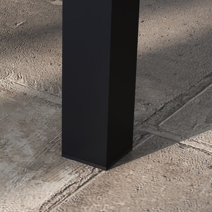 Aluminium Outdoor Coffee Table Patio Table, Black