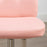 Faux Leather Home Office Chair with Adjustable Height, Pink