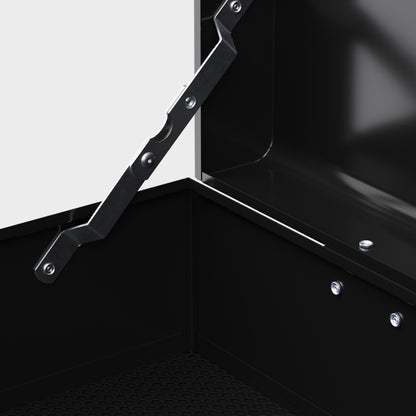 Lockable Metal Tool Chest w/ 6 Drawer, Ball Bearing Runners, Black