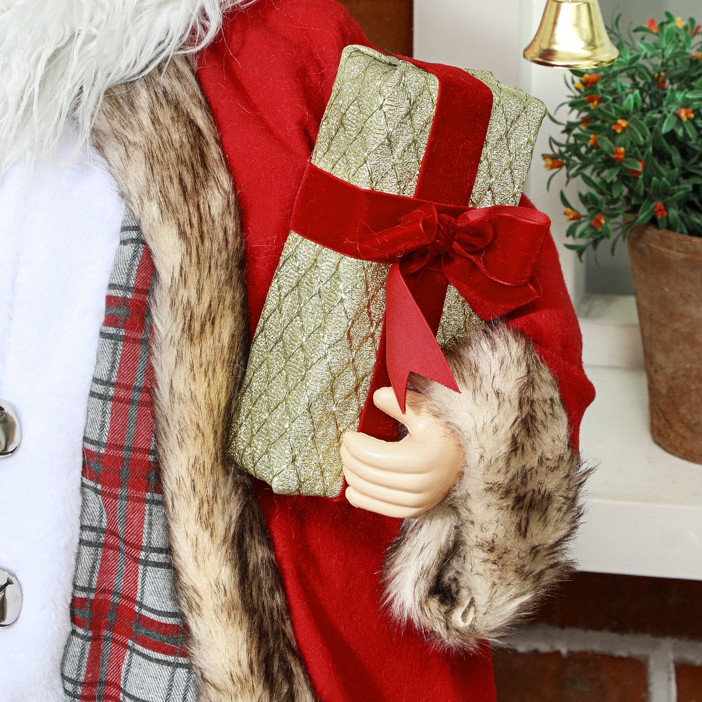 120cm Animated Santa Claus with Sound Activated for Party Festival