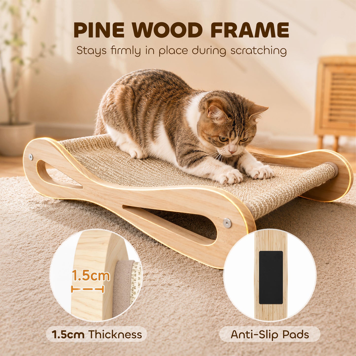 2 in 1 Sisal Cat Scratcher Bed Cat Scratching Board and Lounger