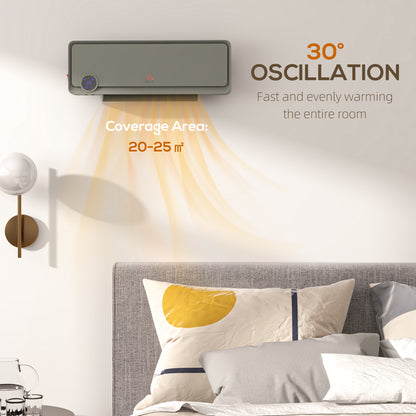 1000W/2000W Wall Downflow Heater Adjustable Temperature w/ Timer