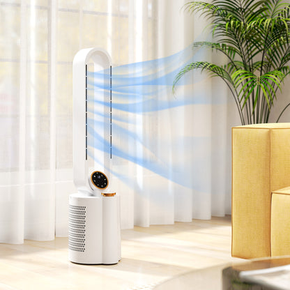 Bladeless Tower Fan with UV Sterilisation & Humidifier, Oscillation