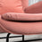 Velvet Rocking Chair with Lumbar Pillow, Rocker Armchair with Metal Legs and Wood Base for Living Room, Bedroom, Pink