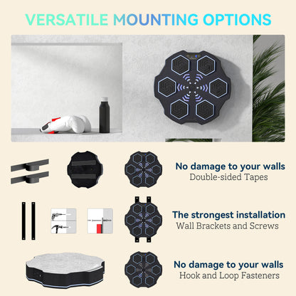 Music Boxing Machine with Bluetooth Connection and LED Light