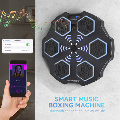 Music Boxing Machine with Bluetooth Connection and LED Light