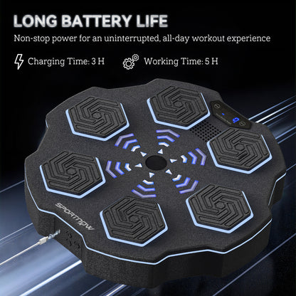 Music Boxing Machine with Bluetooth Connection and LED Light