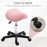 Saddle Stool Adjustable Rolling Salon Chair for Massage Spa Beauty Pink