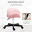 Saddle Stool Adjustable Rolling Salon Chair for Massage Spa Beauty Pink