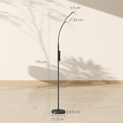 LED Floor Lamp for Living Room with Magnetic Remote Control, Black