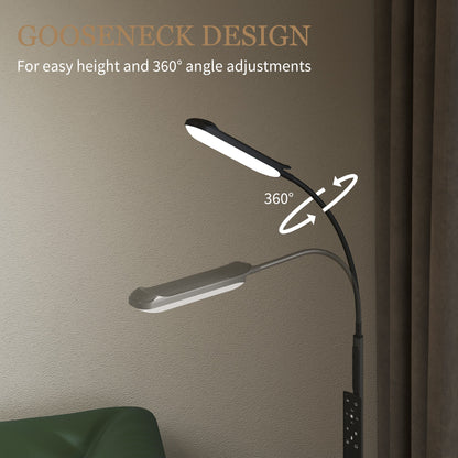 LED Floor Lamp for Living Room with Magnetic Remote Control, Black