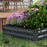 Set of 2 291L Raised Garden Bed, Elevated Galvanised Planter Box for Flowers, Herbs, 100x100x30cm, Grey