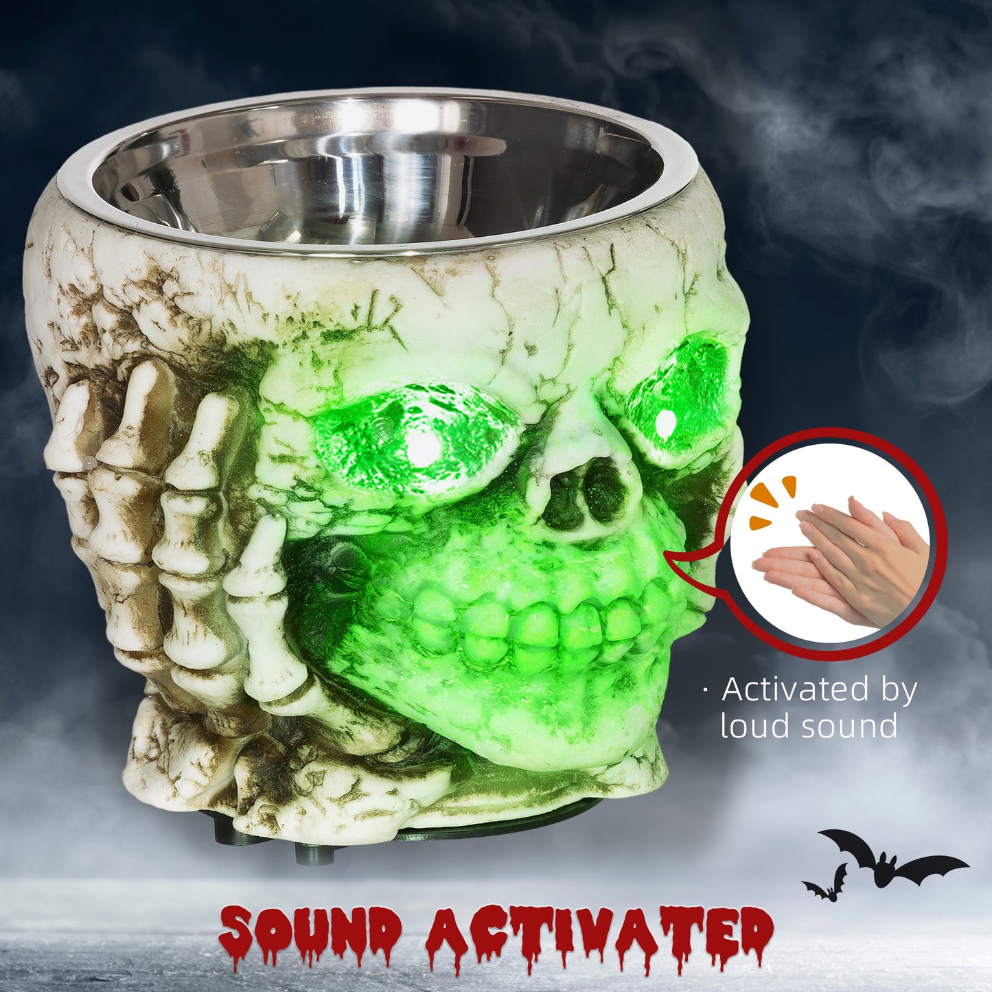 Skeleton Candy Bowl Outdoor Halloween Decoration for Party