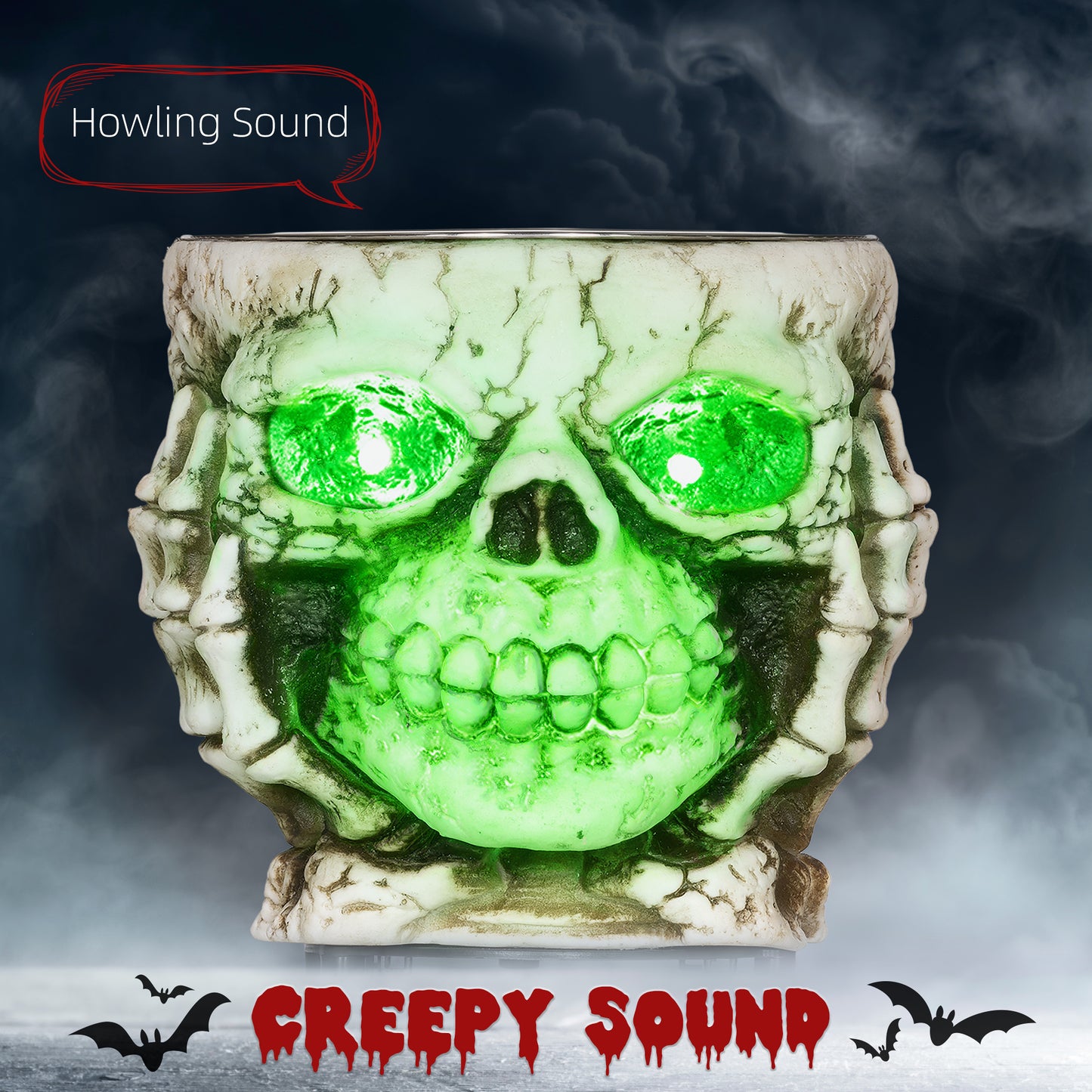 Skeleton Candy Bowl Outdoor Halloween Decoration for Party
