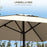 Patio Parasol Umbrella with Vent, Garden Market Table Umbrella Sun Shade Canopy with Piping Side, Beige