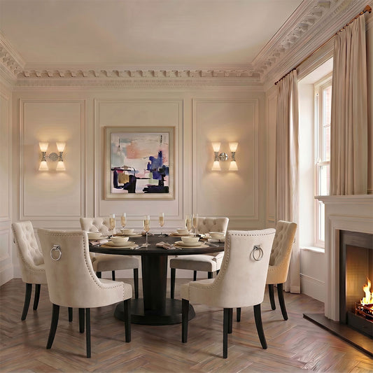 Torino Dining Chair with Back Ring - Chalk