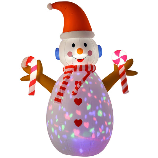 Christmas Inflatable Snowman, Rotating Lighted Indoor Outdoor  Decoration