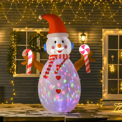 Christmas Inflatable Snowman, Rotating Lighted Indoor Outdoor  Decoration