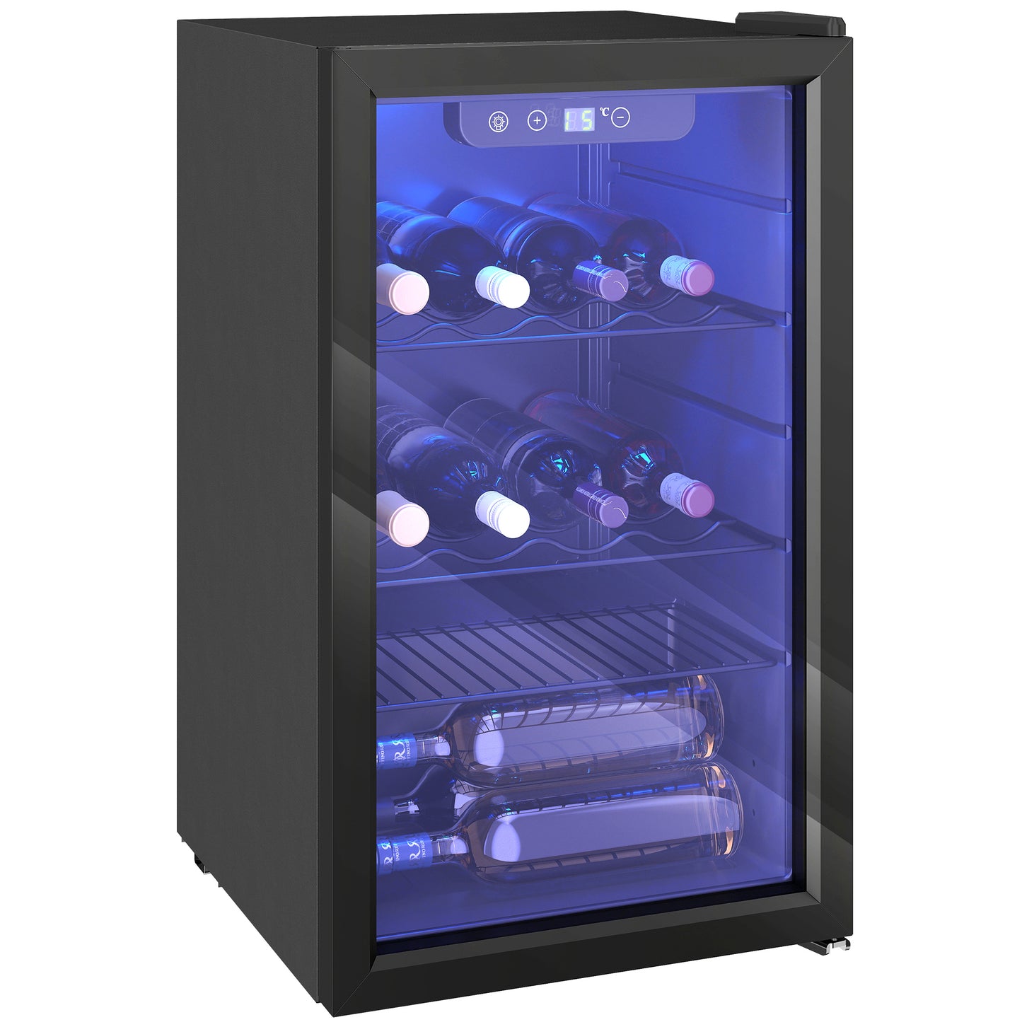 24 Bottle Wine Cooler, 68L Freestanding Drinks Beer Wine Fridge