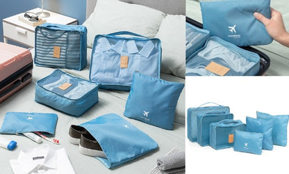 6 Piece Travel Suitcase Organiser Set ! Ideal For Storing Clothes, Towels, Cosmetics & Anything Difficult To Pack! Create More Space & Make Frustrating Packing A Simple Task!