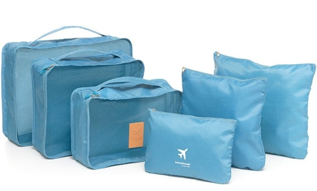 6 Piece Travel Suitcase Organiser Set ! Ideal For Storing Clothes, Towels, Cosmetics & Anything Difficult To Pack! Create More Space & Make Frustrating Packing A Simple Task!