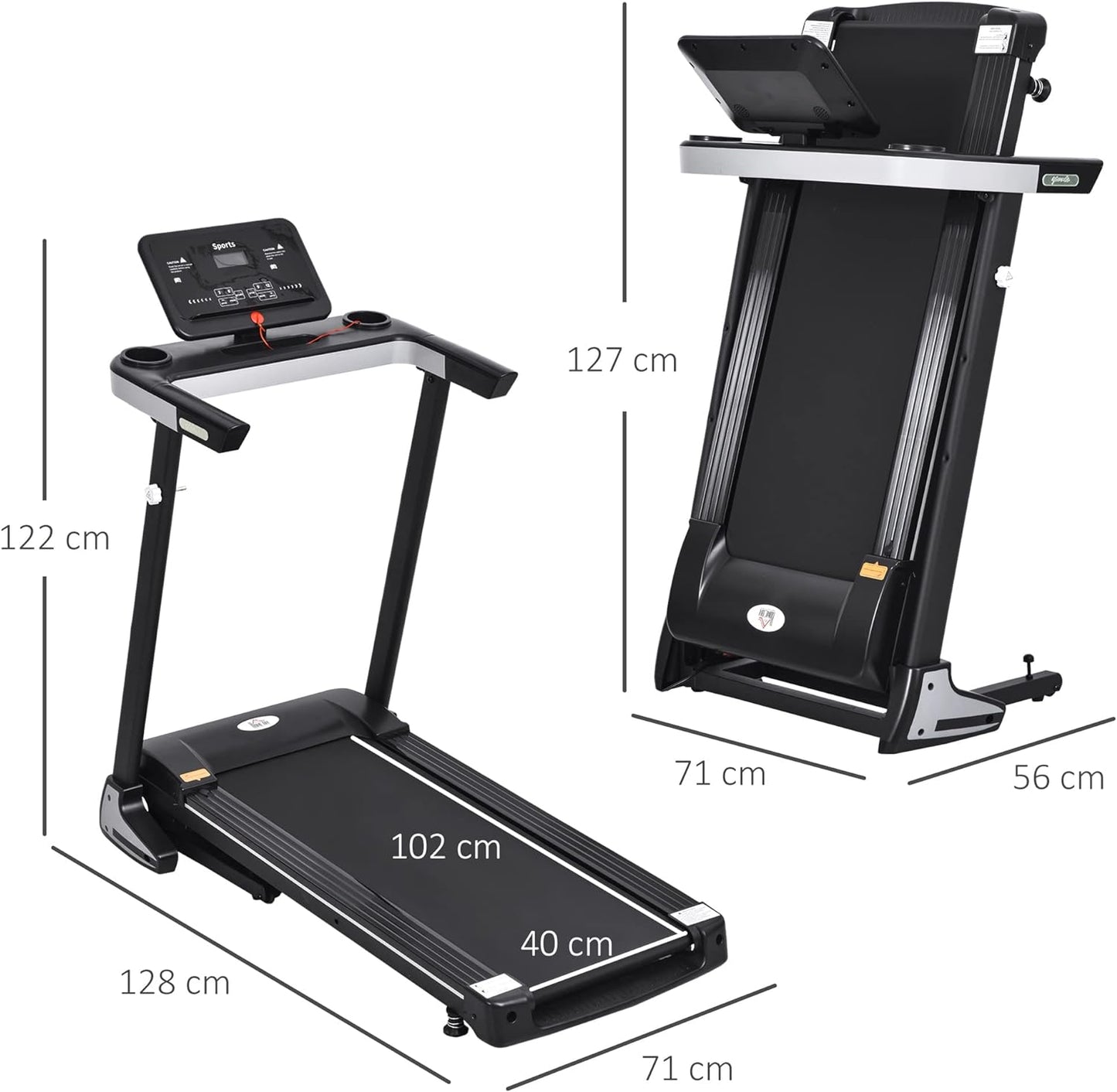 High Performance Foldable Treadmill With LCD Display