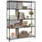 Industrial 5 Tier Book Shelf with Sliding Mesh Doors, for Living Room